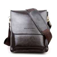 VIDENGPOLO威登保罗商务休闲牛皮斜挎包69-1深棕色