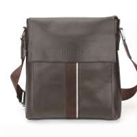 VIDENGPOLO威登保罗牛皮休闲斜跨包1001深棕色