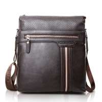 VIDENGPOLO威登保罗正品男士牛皮休闲斜挎包2000深棕色