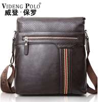 VIDENGPOLO威登保罗正品商务休闲斜挎包7802深棕色