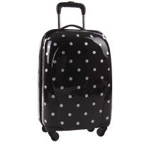 花花王子拉杆箱PC0812100-24黑底银点