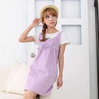 添香电磁波防护泪水领花吊带裙60392/浅紫·暗紫/L