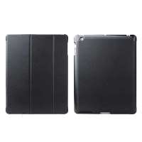 Snowkids新ipad3/ipad2 多折叠式智能超薄保护套(黑色)