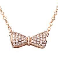 OL珠宝18K分色金钻石链坠(轻舞飞扬) OL-AA