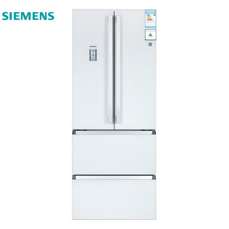 西门子(SIEMENS) KM40FS20TI 454升 变频混冷无霜 滤膜保湿零度保鲜 LCD液晶屏 多门冰箱(白色)图片