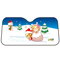 悠嘻猴 双层气泡加厚加长防晒遮阳挡 五层隔热彩色太阳挡 雪中情 前挡