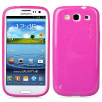 卡登仕实色亮点胶套三星I9300(亚光粉)