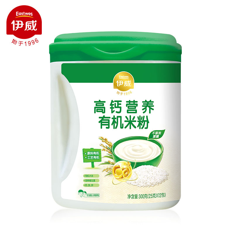 伊威( Eastwes)高钙营养有机米粉300g 6个月以上宝宝 有机米粉