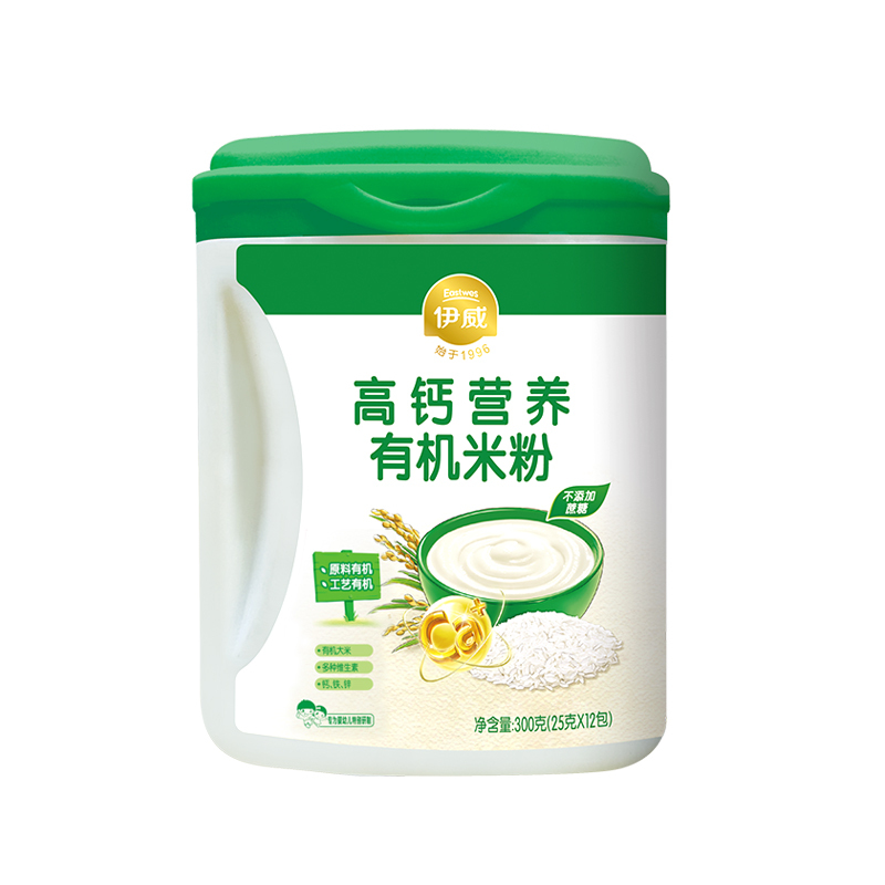 伊威( Eastwes)高钙营养有机米粉300g 6个月以上宝宝 有机米粉