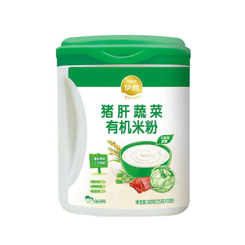 伊威( Eastwes)猪肝蔬菜有机米粉300g 适合6个月以上宝宝