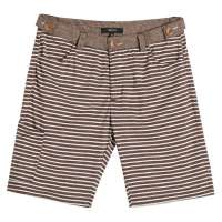 OLOMO男装横条纹休闲针织短裤112335287534(咖啡色/34)