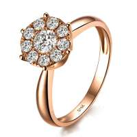 佐卡伊50分玫瑰18K金钻石女戒 -浪漫满屋13号