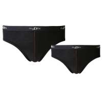 忍者2条套装二色二条装100%纯棉中腰三角男士内裤黑色(XXXL)HNN1091A