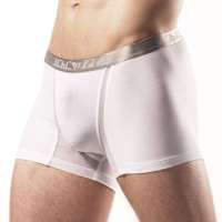 忍者2条装粘纤平角低腰U凸性感男士内裤白色(XXXXL)HNN0191A