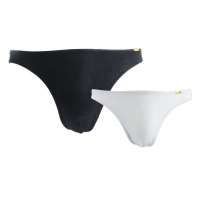 忍者2条装粘纤三角低腰U凸性感男士内裤黑白(XXXXL)HNN0190A