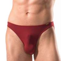 忍者2条装粘纤三角低腰U凸性感男士内裤酒红(M)HNN0190A
