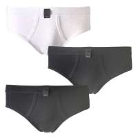 忍者3条套装100%纯棉中腰三角男士内裤2黑1白(XL)HNN1096A