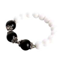 晶心依恋 3A级天然砗磲 黑玛瑙搭配手链10mM