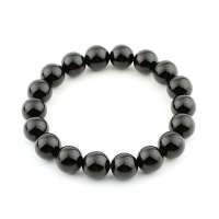 晶心依恋 3A级天然黑玛瑙手链10mm