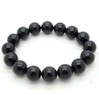 晶心依恋 3A级天然黑玛瑙手链12mm