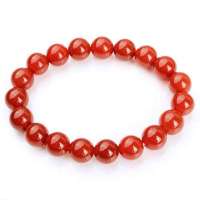晶心依恋 3A级天然红玛瑙手链10mm