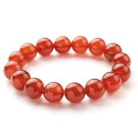 晶心依恋 3A级天然红玛瑙手链12mm