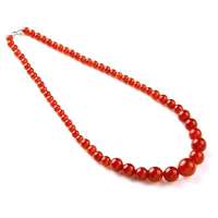 晶心依恋 3A级天然红玛瑙项链 塔链6mm-14mM 美丽百搭 凸显气质