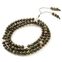 晶心依恋 3A级天然金曜石佛珠手链108颗8mm