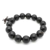 泰古木缘 天然精选黑檀手珠14mm