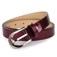 大企鹅DAQIE女士真皮针扣腰带G13106-78-40(紫色)