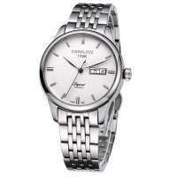 汉爱复古罗马字面机械男士手表H5.6828G白面条钉钢带