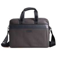 花花公子PLAYBOY男士休闲男包单肩斜挎包手提包商务公文包932023-6灰