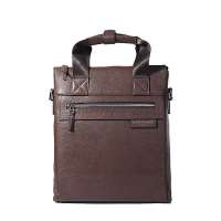 法国老人头LTWFRANE真皮竖款男士手提单肩斜挎包F80701-3啡