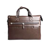 法国老人头LTWFRANE真皮男士横款手提斜挎商务公文包F80701-4啡