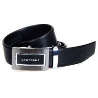 法国老人头LTWFRANE男士商务牛皮自动扣皮带K10701黑