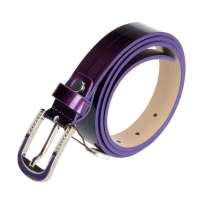 法国老人头LTWFRANE女士时尚牛皮针扣皮带Z10101-1C紫