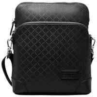 binger宾格尊贵系列压花牛皮商务新款男式单肩包101081黑