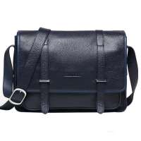 binger宾格高档真皮单肩包斜跨包邮差包100311兰