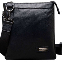 binger宾格未来系列纯色情侣风单肩包101061黑