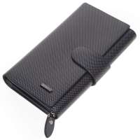 binger宾格高档真皮男士钻石纹手拿包420161银钻