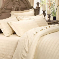 红富士家纺 有机锗四件套 提格(四线格咖啡)