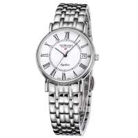 汉爱原装瑞士机芯复古休闲男士手表H2.8809G白面罗马钢带