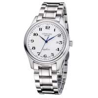 汉爱商务休闲型男士手表H4.5706G白面钢带