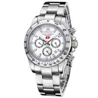 汉爱超酷赛车运动男士手表H4.6701G白面棕带