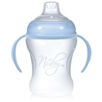 努比Nuby自然乳感系列PP鴨嘴饮水杯240ml(带握把)