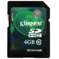 金士顿 4G(CLASS10)SDHC存储卡(SD10V/4GB)
