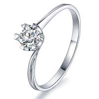 喜钻 PT950 31分SI H色钻石结婚女戒指 R0339