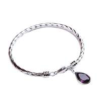 张银匠饰品s925纯银紫晶梦幻手环