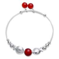 张银匠饰品s925纯银接吻鱼成人手环