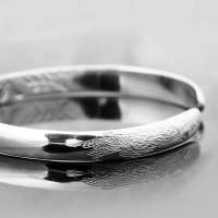 张银匠饰品s990纯银开口龙凤呈祥手镯